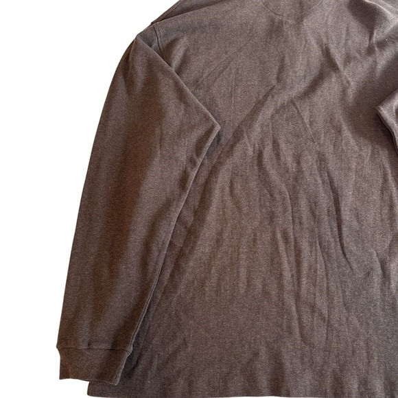 Studio By Bill Blass Men's Vintage Brown Striped Long Sleeve Polo Size XLT - Picture 13 of 13